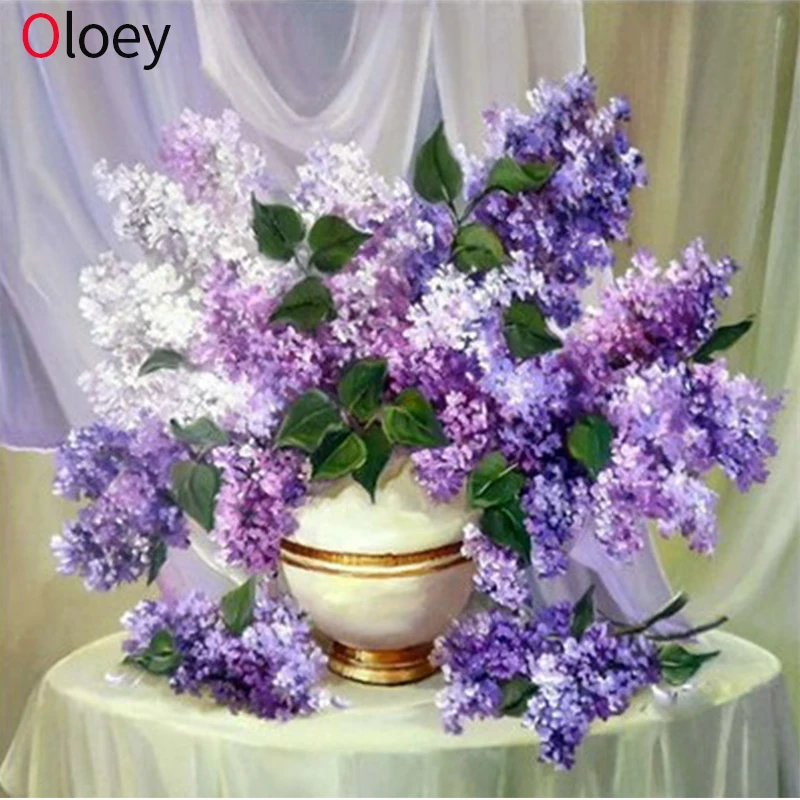 Oloey 5D Diamond Painting"Flower"Needlework Round Full Diamond Embroidery Purple Lilac Patterns Rhinestone Cross Stitch Mosaic
Oloey 5D Diamond Painting"Flower"Needlework Round Full Diamond Embroidery Purple Lilac Patterns Rhinestone Cross Stitch Mosaic