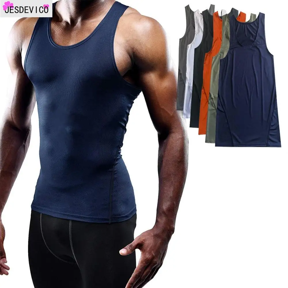 New Tanktop Fashion Men Solid color Tank Tops Sleeveless Breathable Male Vest 2019 Summer Fitness Bottom | Мужская одежда