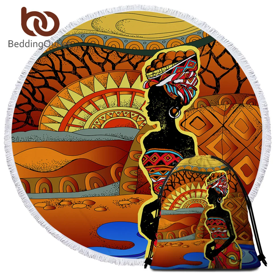 BeddingOutlet African Beach Round Towel People Woman Summer Blanket Sun Desert Geometric Bath Towel With Drawstring Backpack Bag
BeddingOutlet African Beach Round Towel People Woman Summer Blanket Sun Desert Geometric Bath Towel With Drawstring Backpack Bag