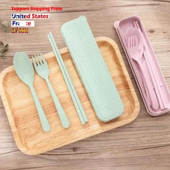 Nordic style 3 in 1 Spoon Fork & Chopstick Flatware Cutlery Set Dinnerware Set With Organizer Box Travel camping Bento meal
Nordic style 3 in 1 Spoon Fork & Chopstick Flatware Cutlery Set Dinnerware Set With Organizer Box Travel camping Bento meal