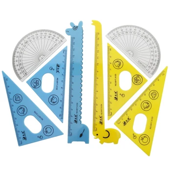 Triangular Plate Protractor Giraffe Modeling Children Learn Painting Tool Combination Ruler 1 Set 4pcs Student School Stationery
Triangular Plate Protractor Giraffe Modeling Children Learn Painting Tool Combination Ruler 1 Set 4pcs Student School Stationery