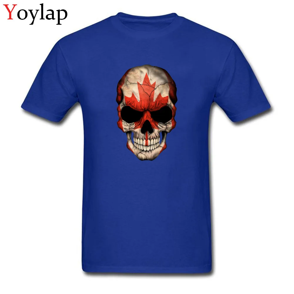 Canadian Flag Skull_blue