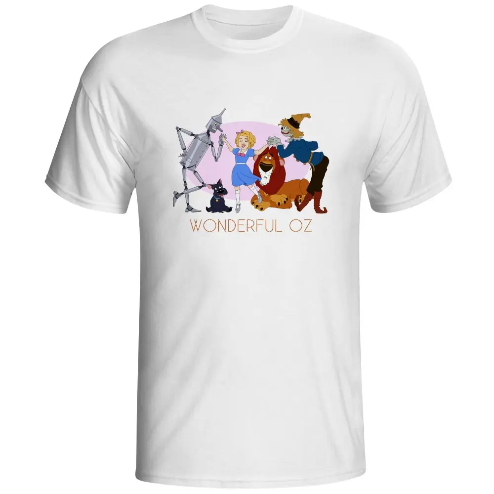 

The Wonderful Wizard of OZ T-shirt Dorothy Scarecrow Tin Woodman Lion Funny Design Novelty T Shirt Anime Print Women Men Top