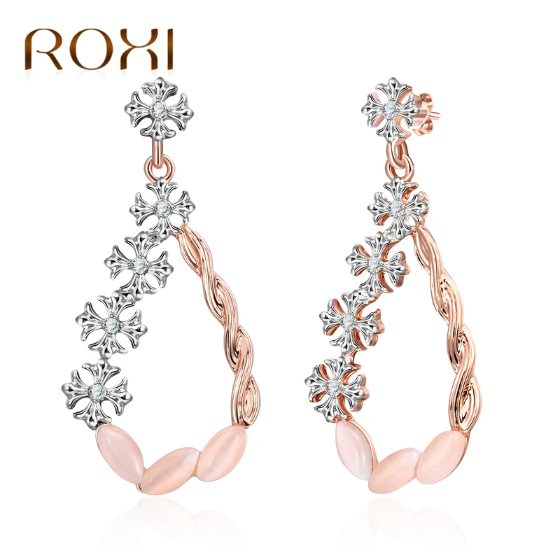 ROXI ROMAD Brand Rose Gold Color Opal Drop Earrings For Women Luxury Austrian Crystal Flower Dangle Earrings Wedding Jewelry
ROXI ROMAD Brand Rose Gold Color Opal Drop Earrings For Women Luxury Austrian Crystal Flower Dangle Earrings Wedding Jewelry