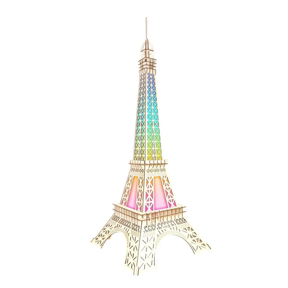 Big Paris Tower Colorful Lights (Group B) 3D Wooden Model Three-dimensional Puzzle Panel Laser wooden model kits models dioramas
Big Paris Tower Colorful Lights (Group B) 3D Wooden Model Three-dimensional Puzzle Panel Laser wooden model kits models dioramas