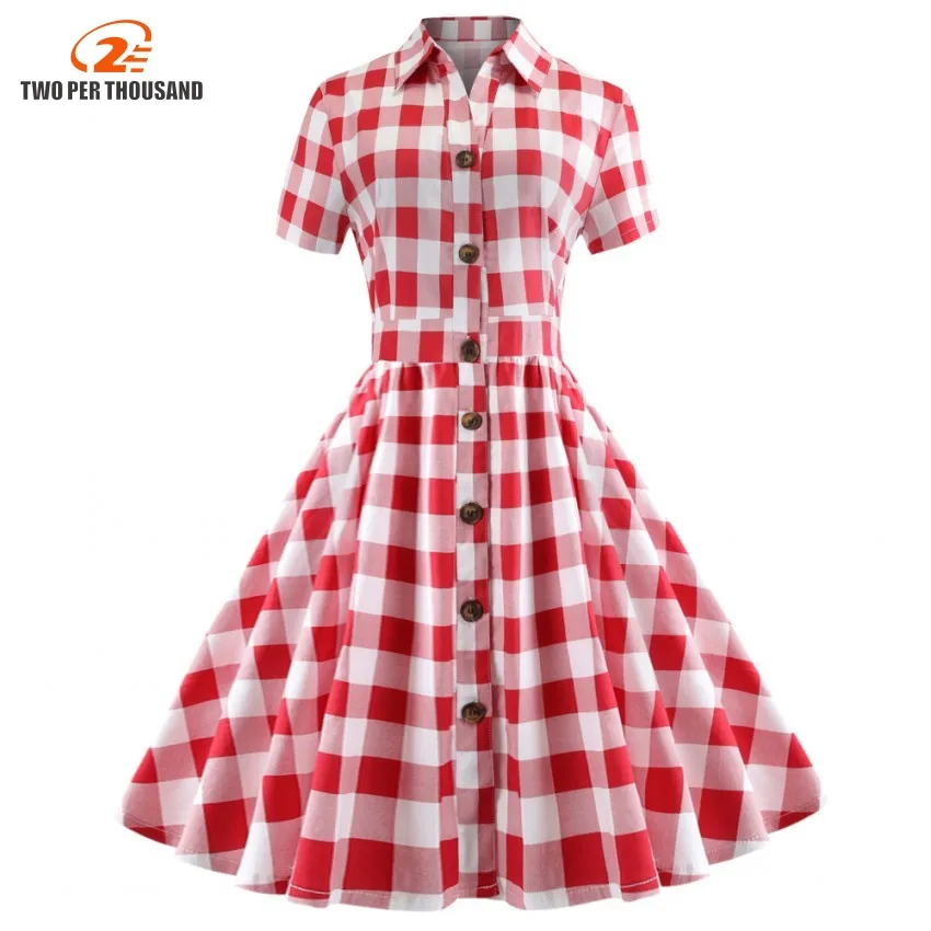 Women Plaid Dress Vintage Plus Size A-Line Elegant Fashion Summer Swing Dress Retro Chic Short Sleeve Red Party Dress
Women Plaid Dress Vintage Plus Size A-Line Elegant Fashion Summer Swing Dress Retro Chic Short Sleeve Red Party Dress