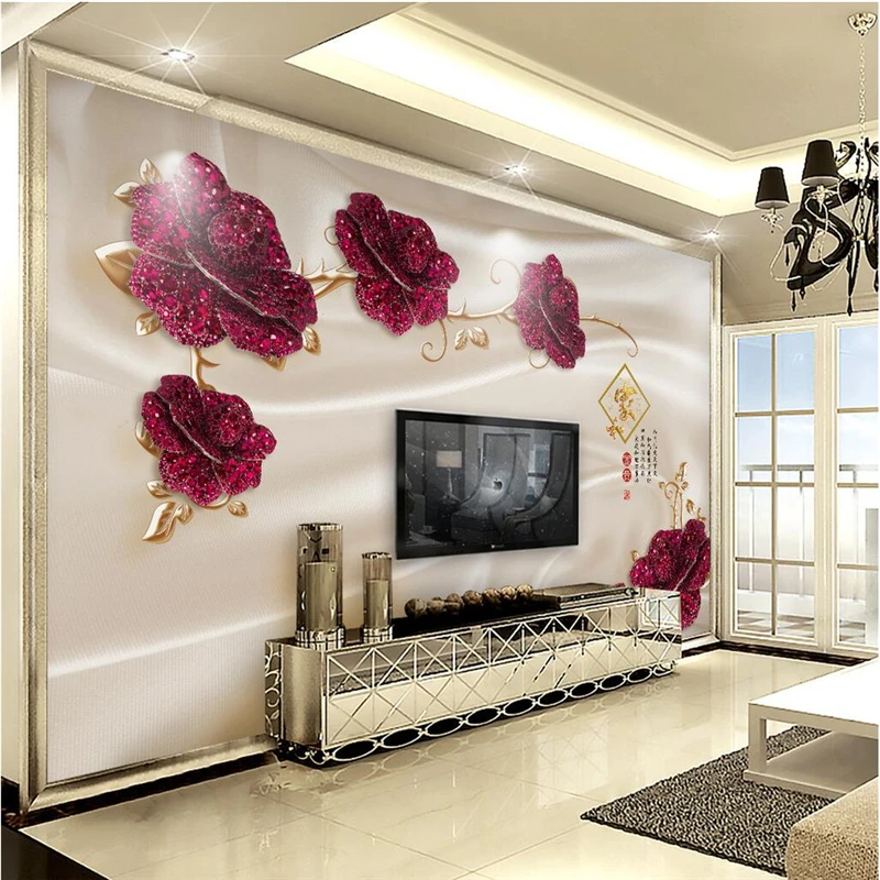 beibehang Custom Photo Wallpaper Mural Wallpaper 3D 3D Luxury Diamond Flower Jewelry TV Wall Background Wall papel de parede
beibehang Custom Photo Wallpaper Mural Wallpaper 3D 3D Luxury Diamond Flower Jewelry TV Wall Background Wall papel de parede