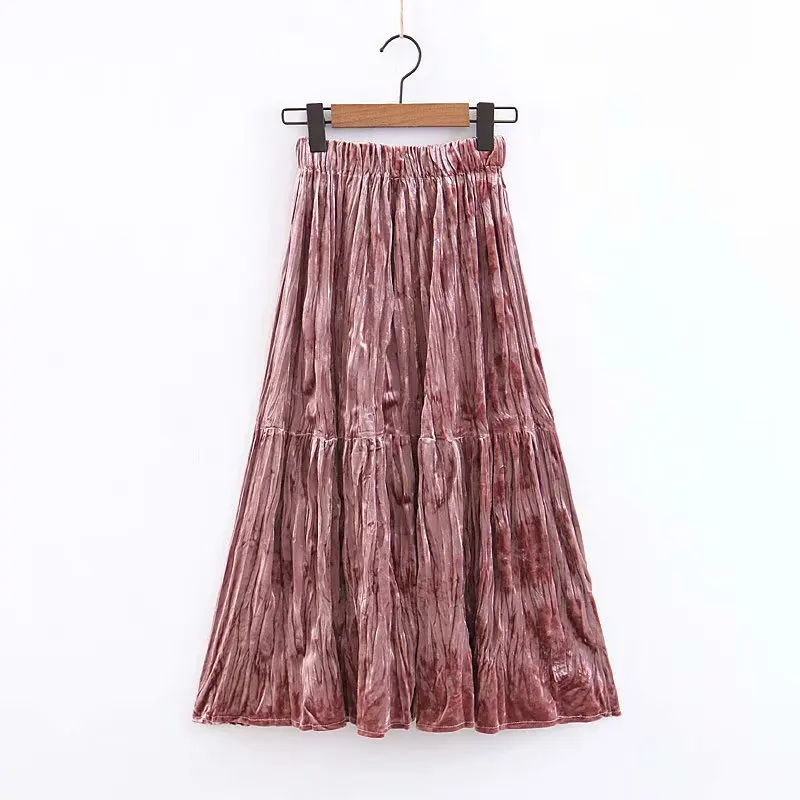 2019 New Women fashion elastic waist big swing pleated midi skirt faldas mujer ladies streetwear chic casual slim skirts QUN319
2019 New Women fashion elastic waist big swing pleated midi skirt faldas mujer ladies streetwear chic casual slim skirts QUN319