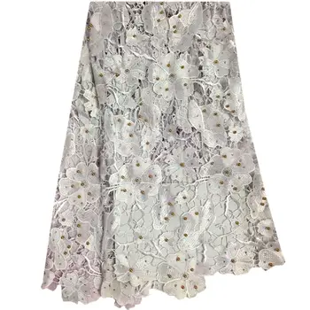 White Embroidery Chemical Guipure African lace fabric with stones and beaded.cheap price french lace fabric for wedding F10173
White Embroidery Chemical Guipure African lace fabric with stones and beaded.cheap price french lace fabric for wedding F10173