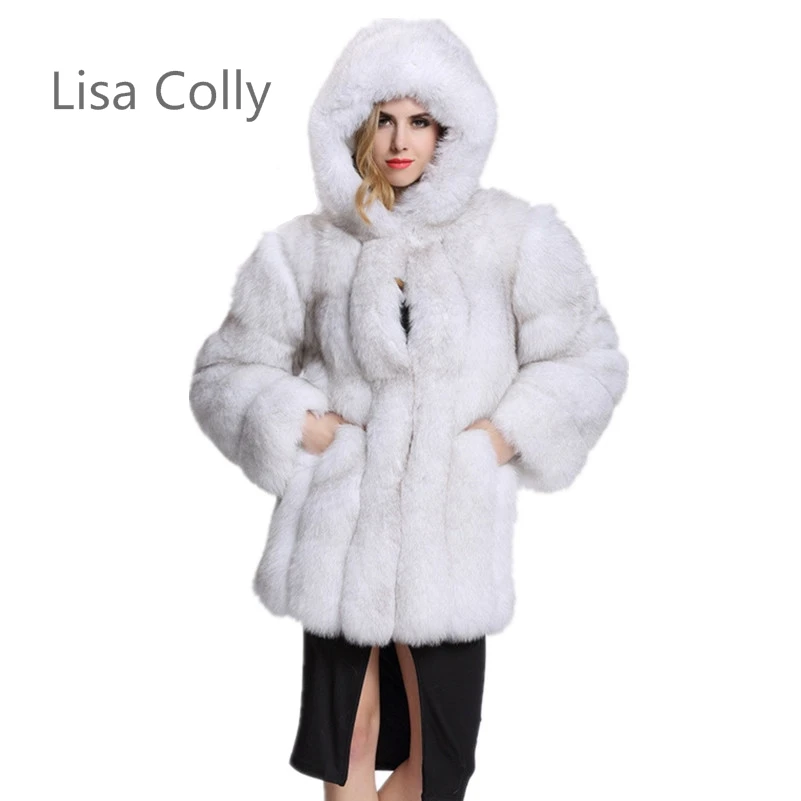 Lisa Colly Fashion Women Autumn Winter Fur Coat Long Sleeve Faux Fur Outerwear Lady Long Sleeves With Hoodes Fur Jacket S-4XL
Lisa Colly Fashion Women Autumn Winter Fur Coat Long Sleeve Faux Fur Outerwear Lady Long Sleeves With Hoodes Fur Jacket S-4XL
