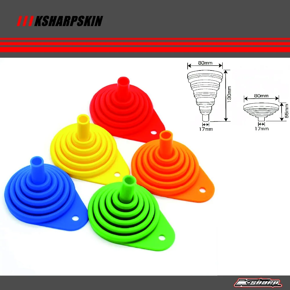 Universal Motorcycle Collapsible Silicone Oil Funnel Oil Fuel Funnel Foldable Hopper Space Saving 5 Colors
Universal Motorcycle Collapsible Silicone Oil Funnel Oil Fuel Funnel Foldable Hopper Space Saving 5 Colors
