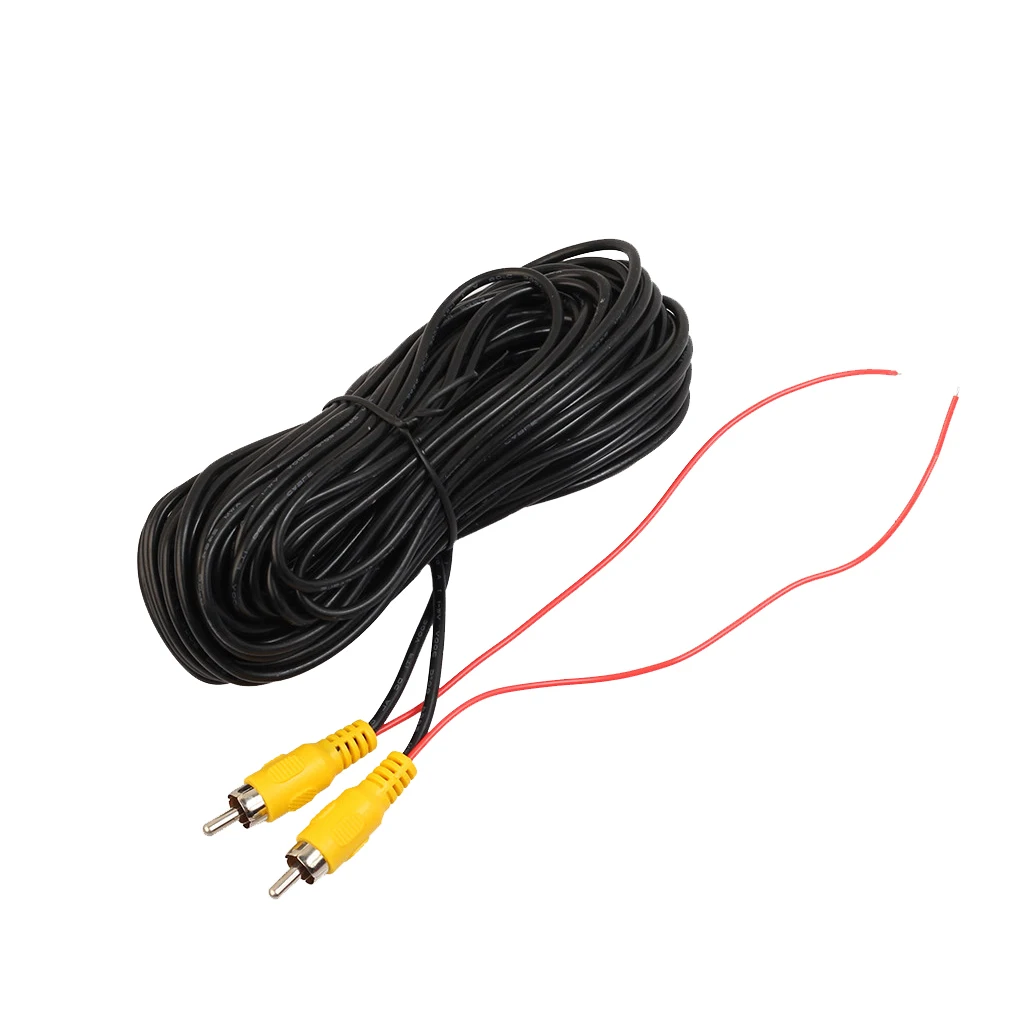 2 Pack RCA Video Cable with Dectection Wire Connect Car Monitor and Reverse Backup Rear View Parking Camera 20ft 2 Pack RCA Video Cable with Dectection Wire Connect Car Monitor and Reverse Backup Rear View Parking Camera 20ft