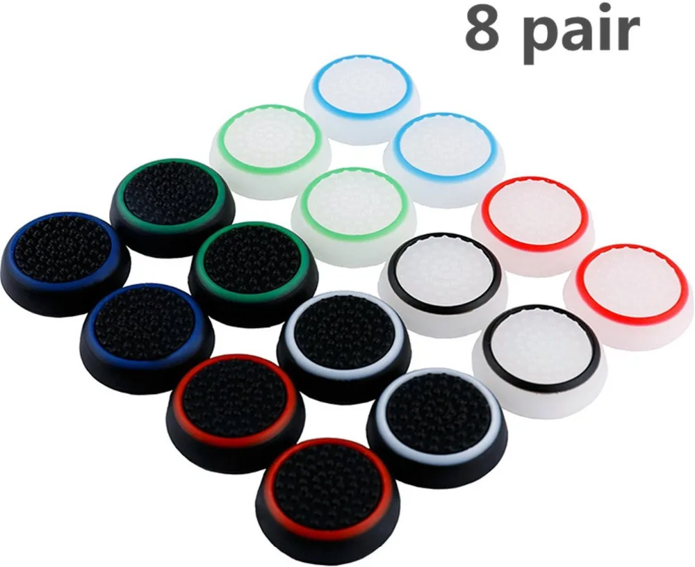 XRHYY Mixed Colors Silicone Thumb Stick Grip Caps Protect Cover for PS4 Xbox 360 PS3 Controllers 8 Pair
XRHYY Mixed Colors Silicone Thumb Stick Grip Caps Protect Cover for PS4 Xbox 360 PS3 Controllers 8 Pair