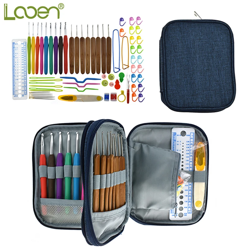 Looen Brand Crochet Hooks Set Yarn Knitting Needles Sewing Tools Full Set Knit Ruler Scissors Stitch Holders Sets DIY Craft Tool
Looen Brand Crochet Hooks Set Yarn Knitting Needles Sewing Tools Full Set Knit Ruler Scissors Stitch Holders Sets DIY Craft Tool