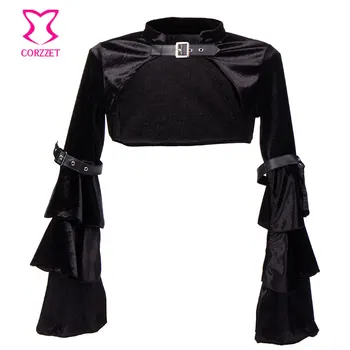 Corzze Black Flannel Long Sleeve Jacket Adult For Women Accessories Corset Sexy Gothic Victorian Bolero
Corzze Black Flannel Long Sleeve Jacket Adult For Women Accessories Corset Sexy Gothic Victorian Bolero