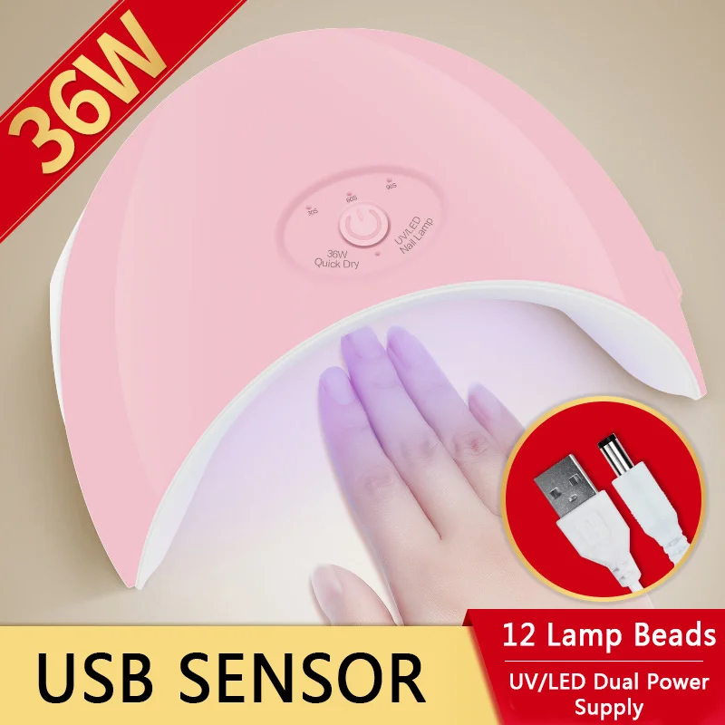 Nail Dryer for Nail LED UV Lamp 36W USB Lamp for Manicure LCD Display Drying All Gels Nail Polish Nail Art Tools
Nail Dryer for Nail LED UV Lamp 36W USB Lamp for Manicure LCD Display Drying All Gels Nail Polish Nail Art Tools