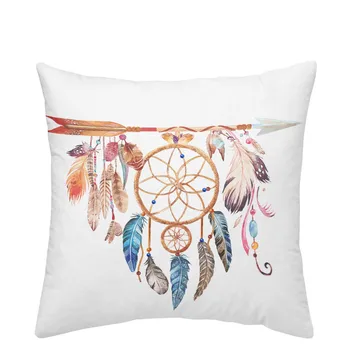 Boho Dreamcatcher Cushion Cover Feather Floral Square Pillow Cover Living Room Decorative Pillows Case Sofa Seat funda cojin D15
Boho Dreamcatcher Cushion Cover Feather Floral Square Pillow Cover Living Room Decorative Pillows Case Sofa Seat funda cojin D15