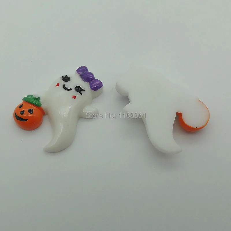 1pcs/lot resin flat back Halloween pumpkin phantom 32mm Cabochons Scrapbooking Hair Bow Center DIY Christmas decration C103-5