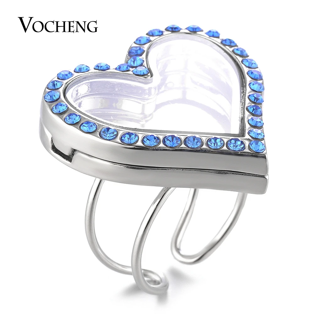 Vocheng 30mm Heart Ring Engagement Resizable Glass Memory Lockets for Floating Charms Openable 5 Colors with Rhinestone VA-247
Vocheng 30mm Heart Ring Engagement Resizable Glass Memory Lockets for Floating Charms Openable 5 Colors with Rhinestone VA-247