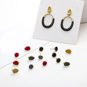 30 PCS 12*9mm 10*8mm Fashion Metal Alloy Drops Of Glaze Oval Water Drop Stud Earring Settings With a Loop For Jewelry Making
30 PCS 12*9mm 10*8mm Fashion Metal Alloy Drops Of Glaze Oval Water Drop Stud Earring Settings With a Loop For Jewelry Making