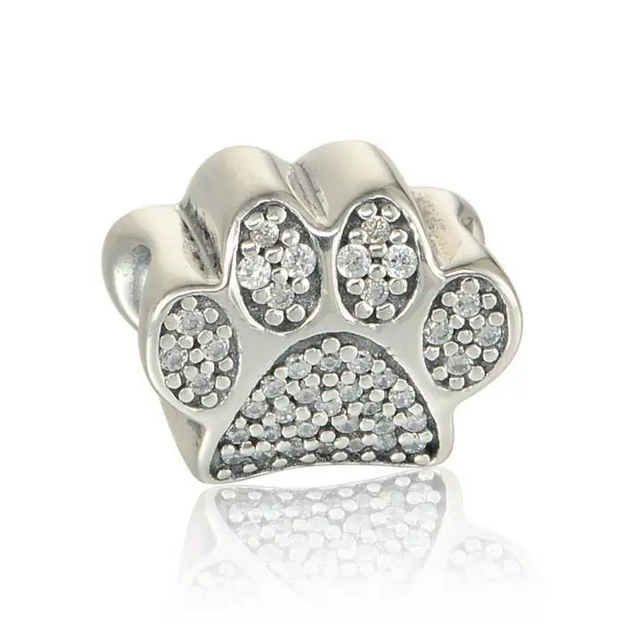 New Pave Paw Prints Beads With Clear CZ Autumn Animal Footprints Charm 925 Sterling Silver Suitable for Pandora Charm Bracelets
New Pave Paw Prints Beads With Clear CZ Autumn Animal Footprints Charm 925 Sterling Silver Suitable for Pandora Charm Bracelets