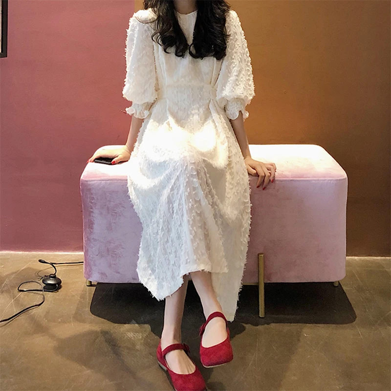 Elegant Lady Prince Lace Dress a Line Simple Black White Puff Sleeve Dress Long Robe Longue Vestido Largo Vestiti Lunga
Elegant Lady Prince Lace Dress a Line Simple Black White Puff Sleeve Dress Long Robe Longue Vestido Largo Vestiti Lunga