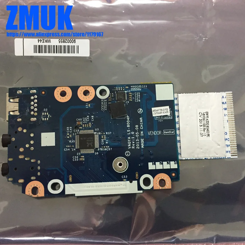 Новая Оригинальная аудио _ USB плата с кабелем для Lenovo Y480 Y485 Series,P/N 90002855 LS-8003P
Новая Оригинальная аудио _ USB плата с кабелем для Lenovo Y480 Y485 Series,P/N 90002855 LS-8003P