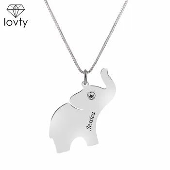 lovty Fashion Animal Necklace Engrave Name Elephant Birthstone Pendant Necklaces Custom Vintage Necklace Pendant Women Gift
lovty Fashion Animal Necklace Engrave Name Elephant Birthstone Pendant Necklaces Custom Vintage Necklace Pendant Women Gift