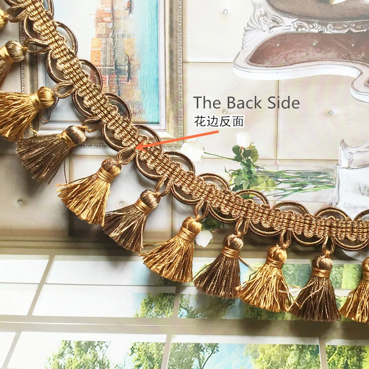 Brown Small Tassel Fringe for Curtain Sheer Tulle Sofa Valance Decorative Accessories 6 cm Width Sell by 20m per bale
Brown Small Tassel Fringe for Curtain Sheer Tulle Sofa Valance Decorative Accessories 6 cm Width Sell by 20m per bale