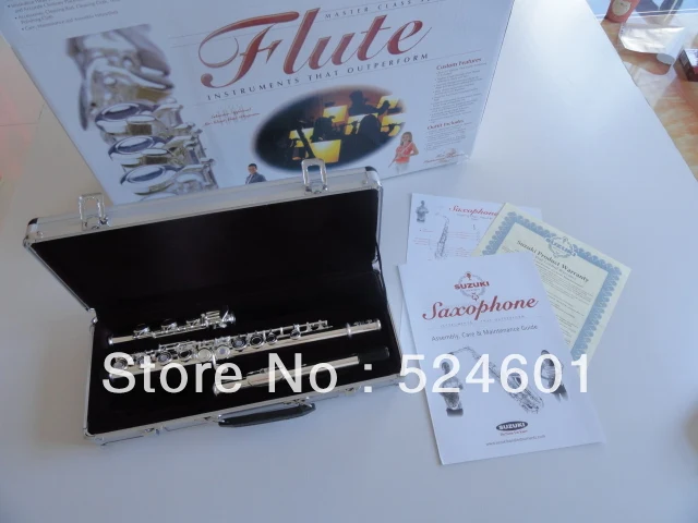 Free Shipping Suzuki 17 Hole Openings C Tune Flute Cupronickel Tube Silver Plated Plus The E Key Flute With Case For Students
Free Shipping Suzuki 17 Hole Openings C Tune Flute Cupronickel Tube Silver Plated Plus The E Key Flute With Case For Students