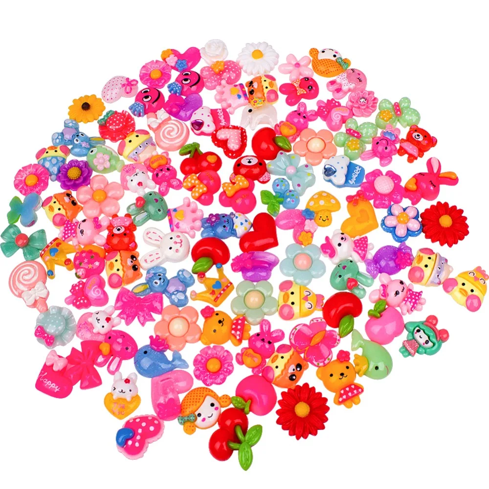 100 Pes Slime Charms Mixed with Cartoon Animal Fruit Flower Resin Flatback Slime Beads for Scrapbook Phone DIY Craft Decoration
100 Pes Slime Charms Mixed with Cartoon Animal Fruit Flower Resin Flatback Slime Beads for Scrapbook Phone DIY Craft Decoration