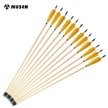 31" Wooden Arrow with Yellow Turkey Feather for Hunting Long Bow Recurve Bow Archery
31" Wooden Arrow with Yellow Turkey Feather for Hunting Long Bow Recurve Bow Archery