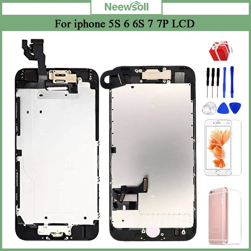 Complete LCD Or Full Assembly Display or Screen for iPhone 5S 6S 7 7P or for iphone 6 with Home Button and Front Camera
Complete LCD Or Full Assembly Display or Screen for iPhone 5S 6S 7 7P or for iphone 6 with Home Button and Front Camera