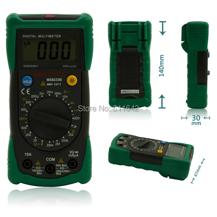 

MASTECH MS8233B Pocket Digital Multimeter Multimetro Non-contact AC Voltage Detector with Backlight