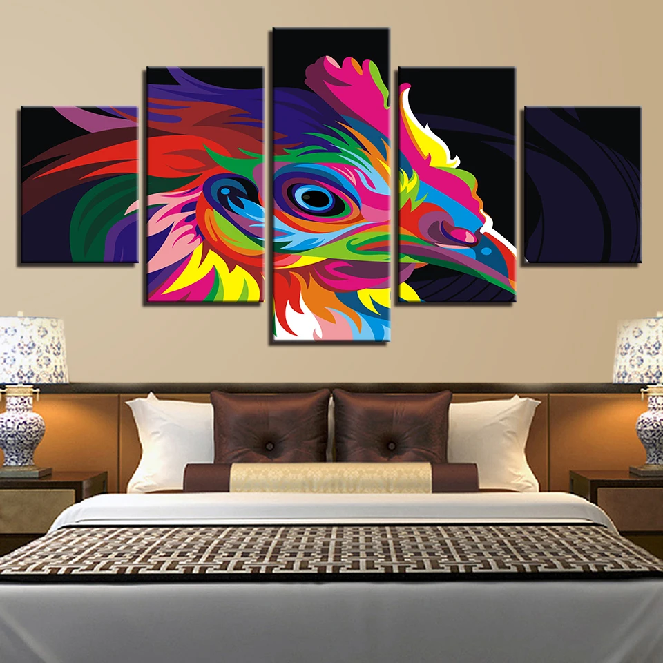Wall Art Canvas HD Prints Poster Living Room Home Decor 5 Pieces Rainbow Color Bird Paintings Animal Chicken Pictures Framework
Wall Art Canvas HD Prints Poster Living Room Home Decor 5 Pieces Rainbow Color Bird Paintings Animal Chicken Pictures Framework