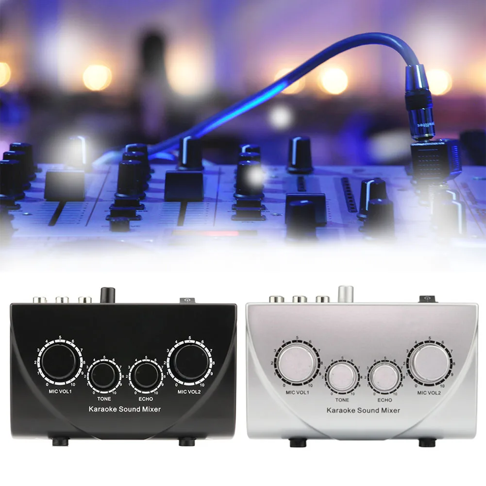 Karaoke Machine Professional Sound Mixer Mini Echo Mixer Digital Audio Sound Audio System Devices Microphone Console 2 Plugs
Karaoke Machine Professional Sound Mixer Mini Echo Mixer Digital Audio Sound Audio System Devices Microphone Console 2 Plugs