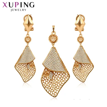 

Xuping Charms Styles Unique Design for Women Gold Color Plated Sweet Little Fresh Jewelry Sets Nice Family Gifts 65412