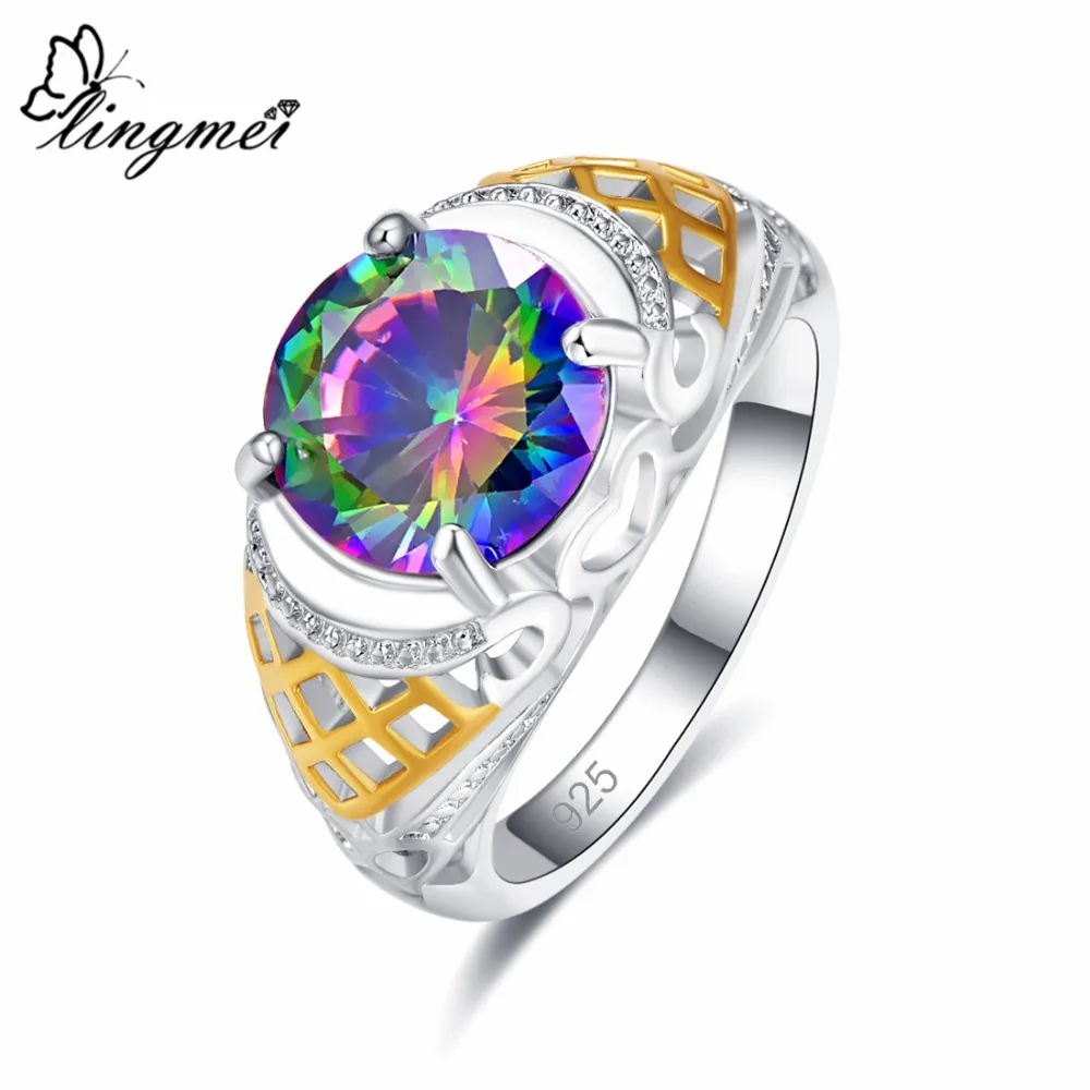 lingmei Rings for Women Gorgeous Solitaire Style Round Cut Multicolor & Red Zircon Silver 925 Ring Size 6 7 8 9 Wedding Gifts
lingmei Rings for Women Gorgeous Solitaire Style Round Cut Multicolor & Red Zircon Silver 925 Ring Size 6 7 8 9 Wedding Gifts