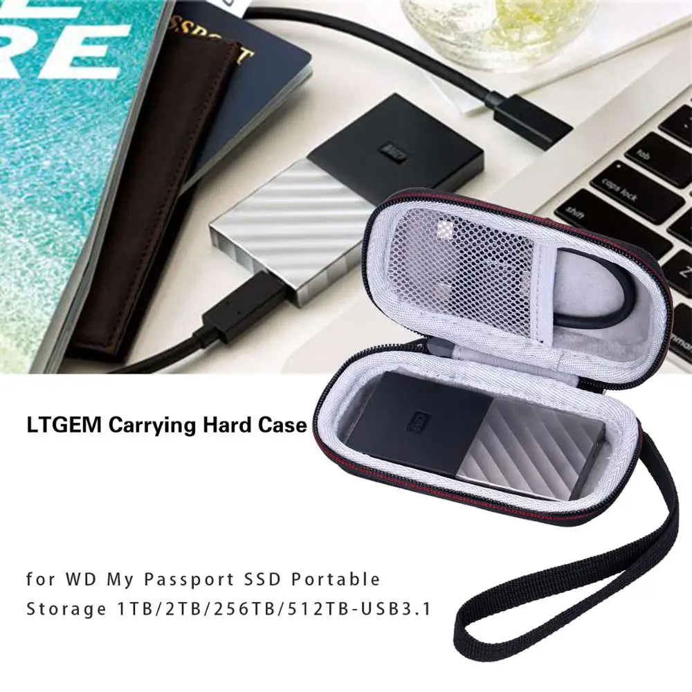LTGEM Carrying Hard Case for WD My Passport SSD Portable Storage 1TB/2TB/256TB/512TB-USB 3.1
LTGEM Carrying Hard Case for WD My Passport SSD Portable Storage 1TB/2TB/256TB/512TB-USB 3.1