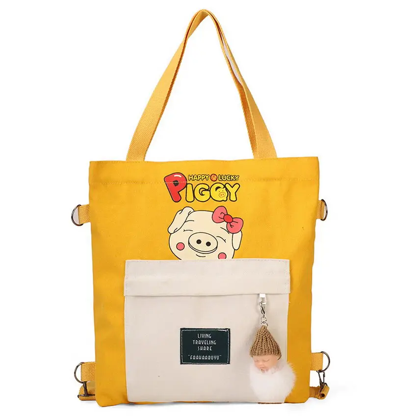 KANDRA 4 in 1 Lovely Piggy Canvas Backpack for Girls Removable Straps Cute Animal Print Crossbody Bag Or Student Shoulder Bag
KANDRA 4 in 1 Lovely Piggy Canvas Backpack for Girls Removable Straps Cute Animal Print Crossbody Bag Or Student Shoulder Bag