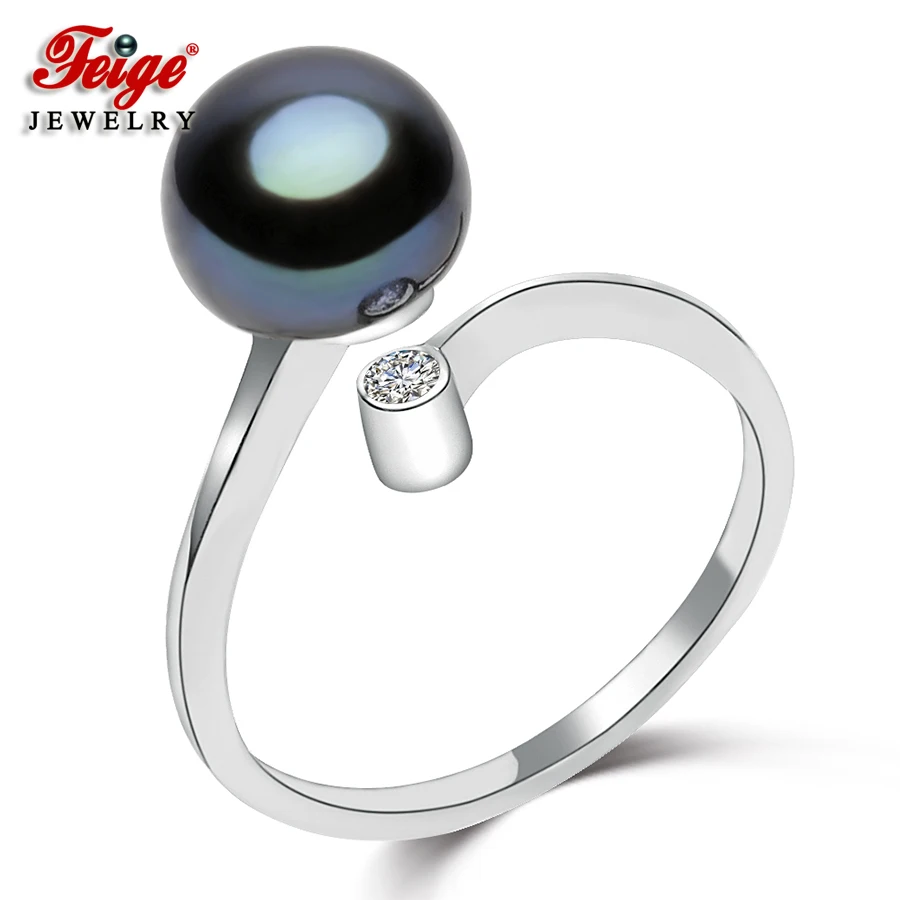 FEIGE Trendy Style 8-9mm Black Freshwater Pearl Ring 100% 925 Sterling Silver Rings for Women's Fine Jewelry bijoux
FEIGE Trendy Style 8-9mm Black Freshwater Pearl Ring 100% 925 Sterling Silver Rings for Women's Fine Jewelry bijoux