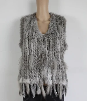 2018 Winter Clothes Women Real Fur Vests Sleeveless V Neck Knitted Rabbit Fur Gilets Waistcoats Female Tassels Casual Vest
2018 Winter Clothes Women Real Fur Vests Sleeveless V Neck Knitted Rabbit Fur Gilets Waistcoats Female Tassels Casual Vest