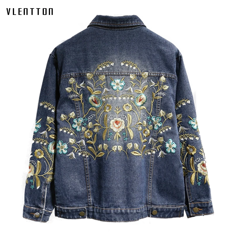 Floral Embroidery jeans jacket Women 2018 New Harajuku Plus size Autumn winter outerwear denim jacket casaco feminino
Floral Embroidery jeans jacket Women 2018 New Harajuku Plus size Autumn winter outerwear denim jacket casaco feminino