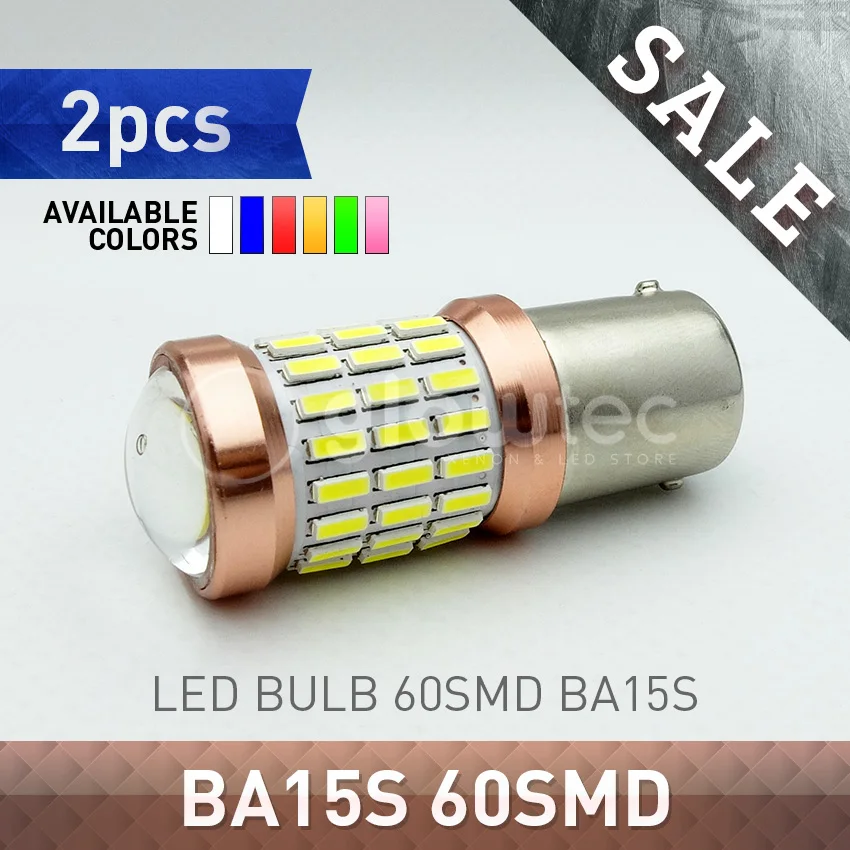 GLOWTEC 1pair Ba15s 60 SMD Super Bright Car lights White LED 60SMD 4014 1156 Ba15s S25 P21W Light Bulb
GLOWTEC 1pair Ba15s 60 SMD Super Bright Car lights White LED 60SMD 4014 1156 Ba15s S25 P21W Light Bulb