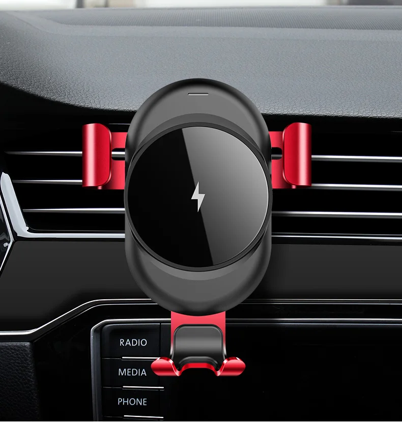 Car Qi Wireless Charger Air Vent Mount For iPhone X 8 Plus Samsung S9 S8 Plus Wireless Fast Charging Gravity Phone Holder Stand (29)