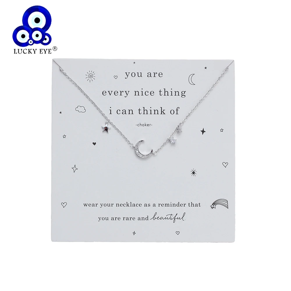 Lucky Eye Star Moon Charms Bracelet Crystal Hexagr Pendant Necklace Link Chain Wish Necklace For Women Girl Gift Jewelry EY6028
Lucky Eye Star Moon Charms Bracelet Crystal Hexagr Pendant Necklace Link Chain Wish Necklace For Women Girl Gift Jewelry EY6028