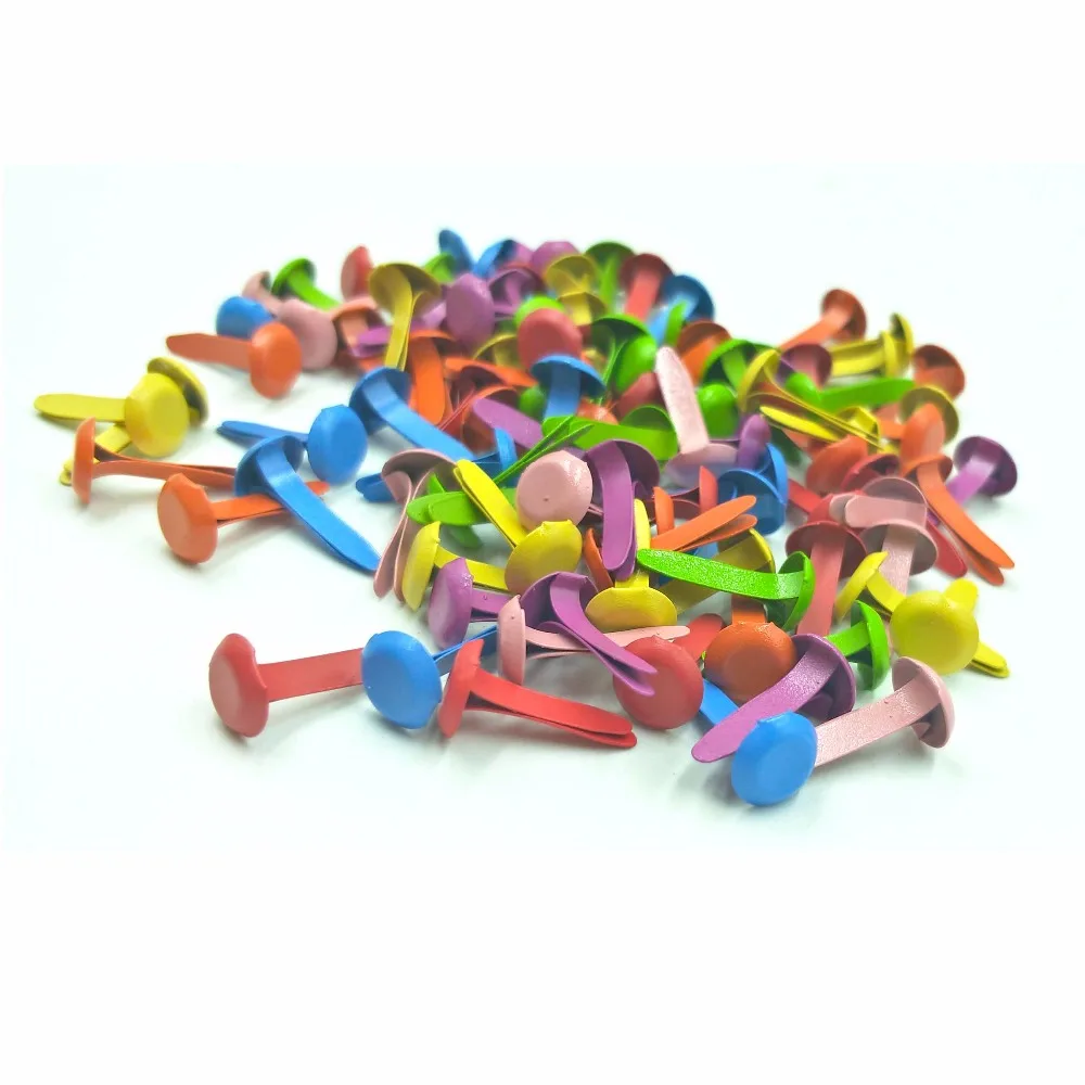 100Pcs 16x8mm Mixed Color Metal Round Brads Scrapbook Brads Paper Craft Decoration Embellishment Fastener DIY Metal Brads Crafts
100Pcs 16x8mm Mixed Color Metal Round Brads Scrapbook Brads Paper Craft Decoration Embellishment Fastener DIY Metal Brads Crafts