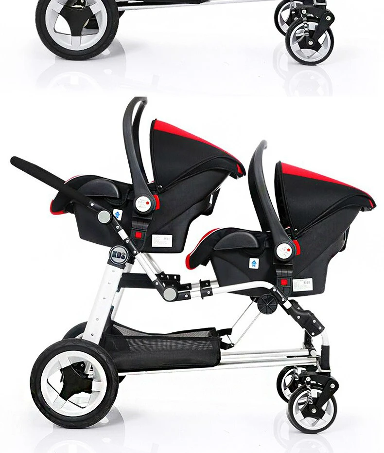 twin pram with car seats