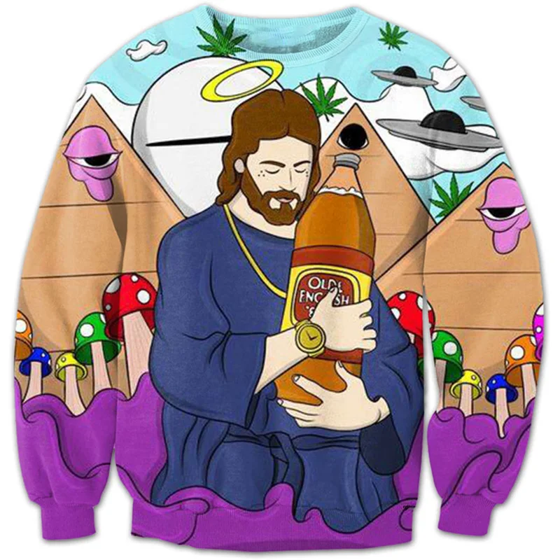2018 Fashion Men 3D Sweatshirts Funny Cartoon Jesus 3D Print Longsleeve Crewneck Harajuku Pullovers Tops Tracksuits
2018 Fashion Men 3D Sweatshirts Funny Cartoon Jesus 3D Print Longsleeve Crewneck Harajuku Pullovers Tops Tracksuits