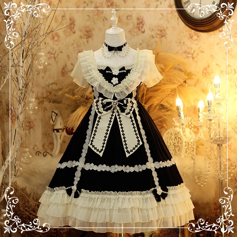 Japanese sweet lolita dress vintage lace bowknot high waist princess victorian dress kawaii girl gothic lolita jsk loli cos
Japanese sweet lolita dress vintage lace bowknot high waist princess victorian dress kawaii girl gothic lolita jsk loli cos